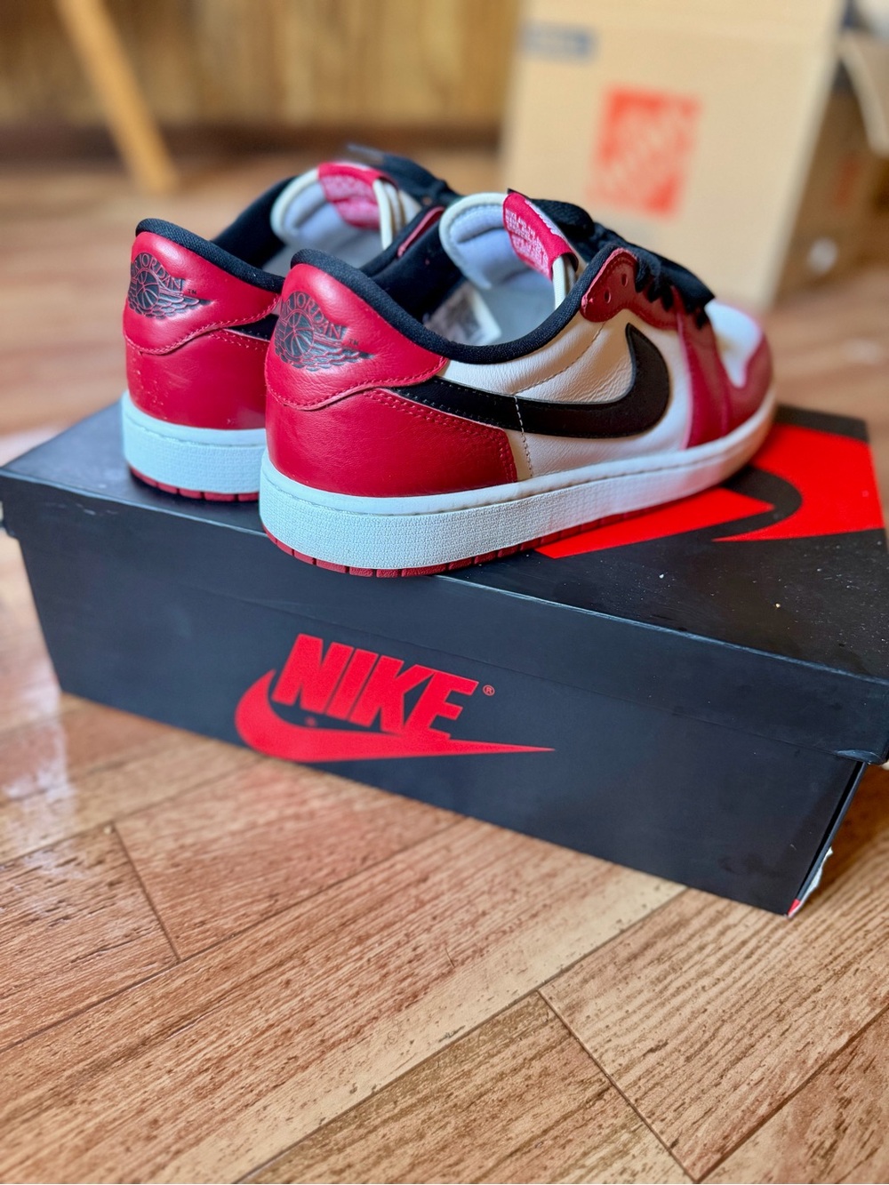 Nike' Air Jordan Low Top Sneakers - Red/White/Black